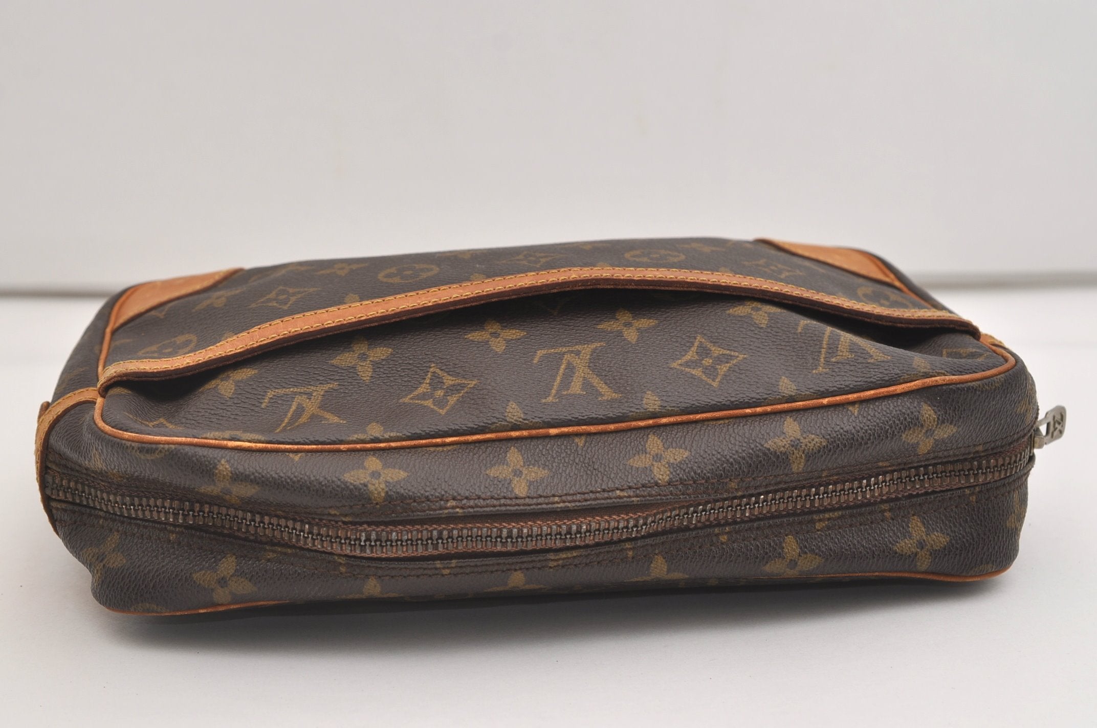 Authentic Louis Vuitton Monogram Compiegne 28 Clutch Hand Bag M51845 LV 7139J