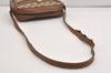 Authentic GUCCI Web Sherry Line Shoulder Cross Bag GG PVC Leather Brown 7140J