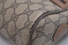 Authentic GUCCI Web Sherry Line Shoulder Cross Bag GG PVC Leather Brown 7140J