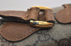 Authentic GUCCI Web Sherry Line Shoulder Cross Bag GG PVC Leather Brown 7140J