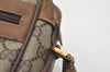Authentic GUCCI Web Sherry Line Shoulder Cross Bag GG PVC Leather Brown 7140J