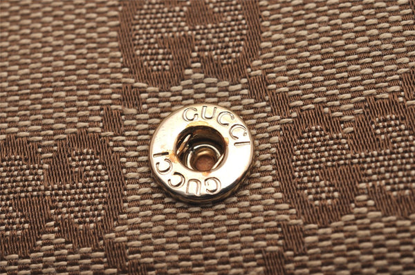 Authentic GUCCI Vintage 6 Hooks Key Case GG Canvas Leather 282432 Brown 7142I