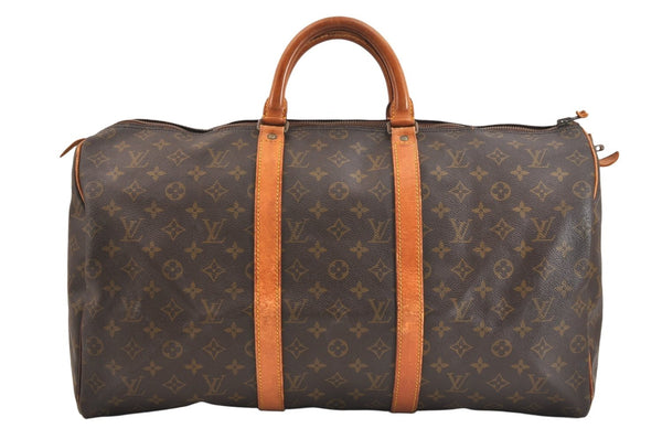 Authentic Louis Vuitton Monogram Keepall 50 Travel Boston Bag Old Model LV 7142K