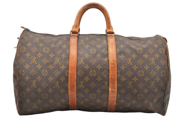 Authentic Louis Vuitton Monogram Keepall 50 Travel Boston Bag Old Model LV 7143K