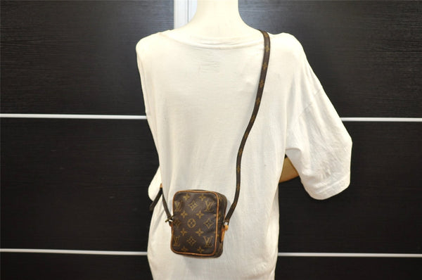 Auth Louis Vuitton Monogram Mini Poche Danube Shoulder Bag M45268 Junk 7144I