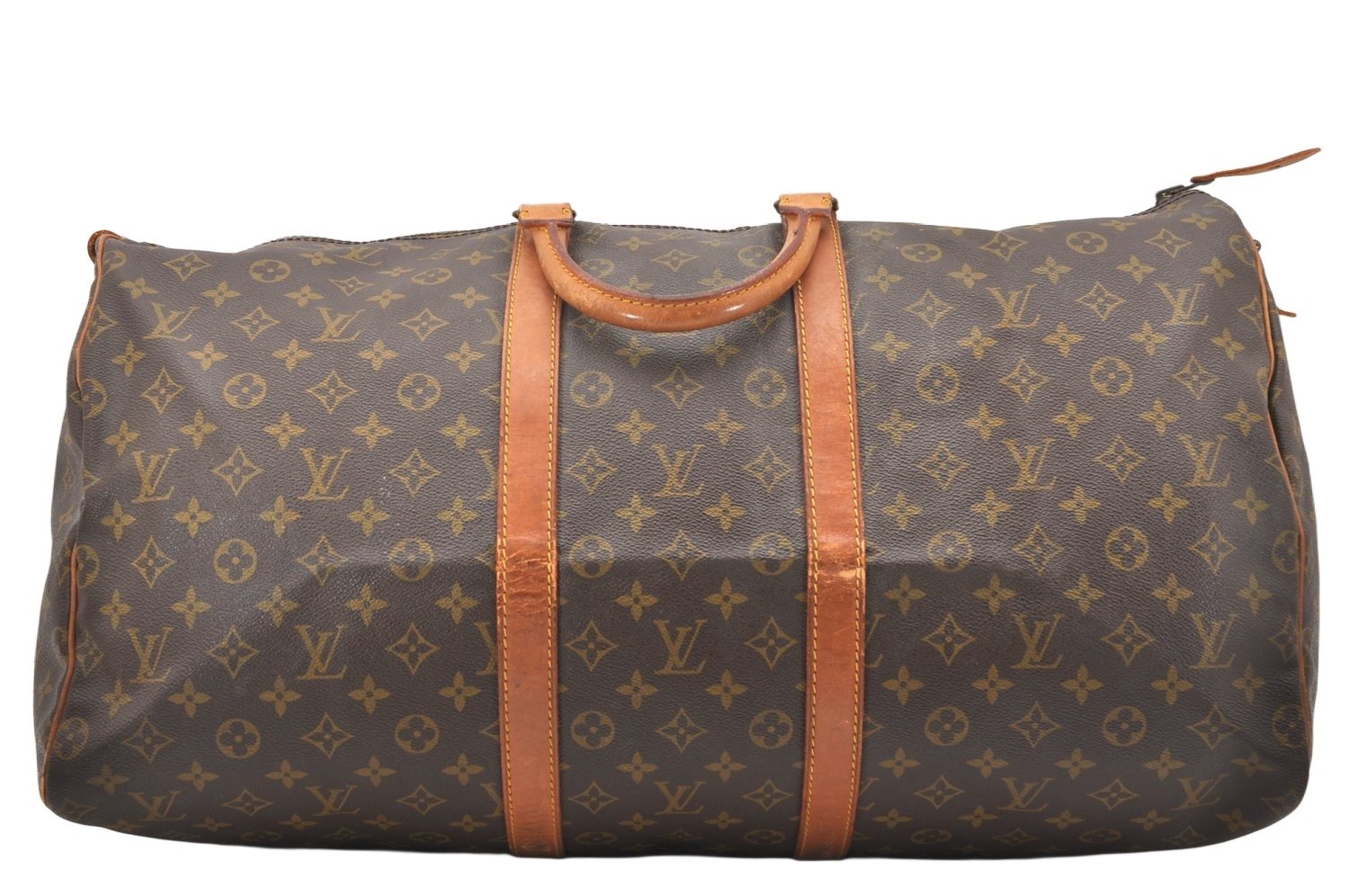 Authentic Louis Vuitton Monogram Keepall 55 Travel Boston Bag Old Model LV 7144K