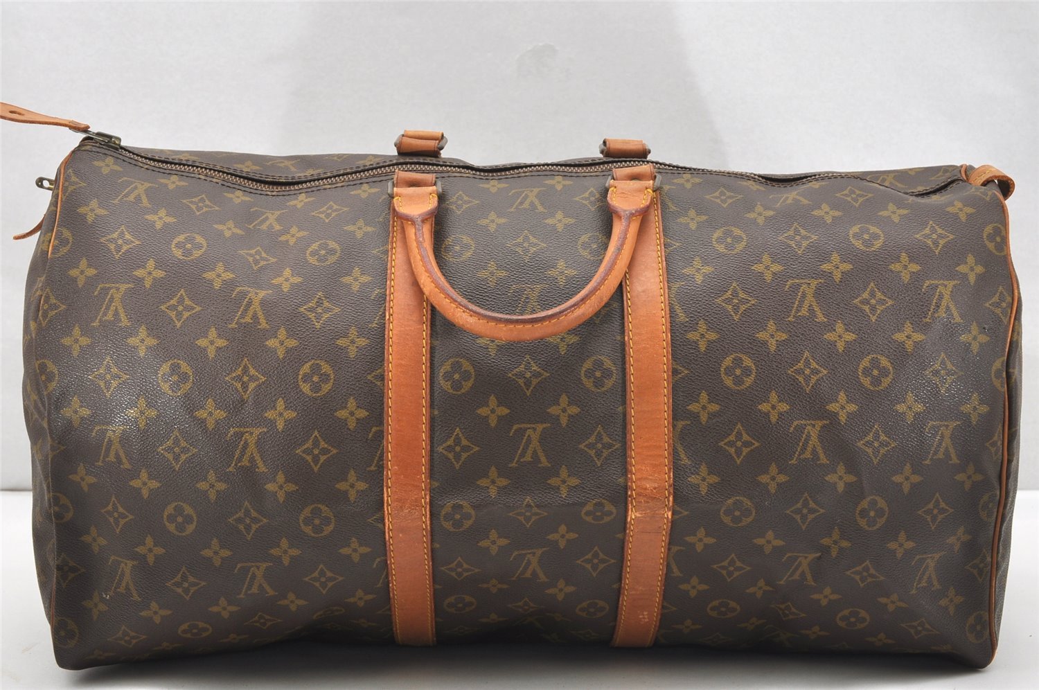 Authentic Louis Vuitton Monogram Keepall 55 Travel Boston Bag Old Model LV 7144K