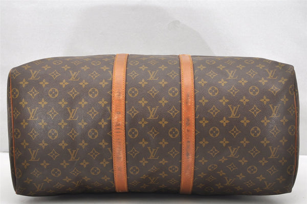 Authentic Louis Vuitton Monogram Keepall 55 Travel Boston Bag Old Model LV 7144K