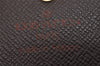 Authentic Louis Vuitton Damier Porte Monnaie Plat Coin Purse N61930 LV 7145I