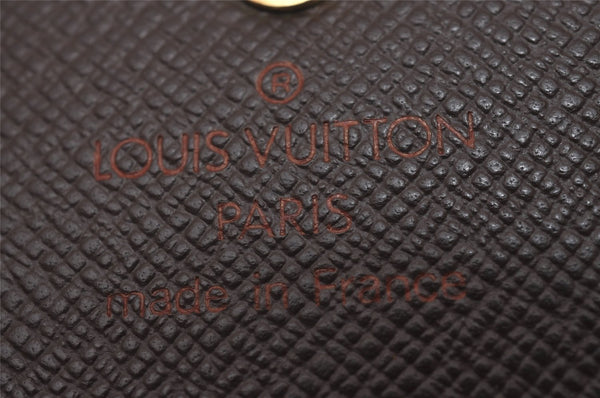 Authentic Louis Vuitton Damier Porte Monnaie Plat Coin Purse N61930 LV 7145I