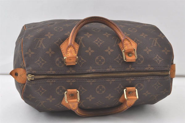 Authentic Louis Vuitton Monogram Speedy 30 Hand Boston Bag M41526 Junk 7146K