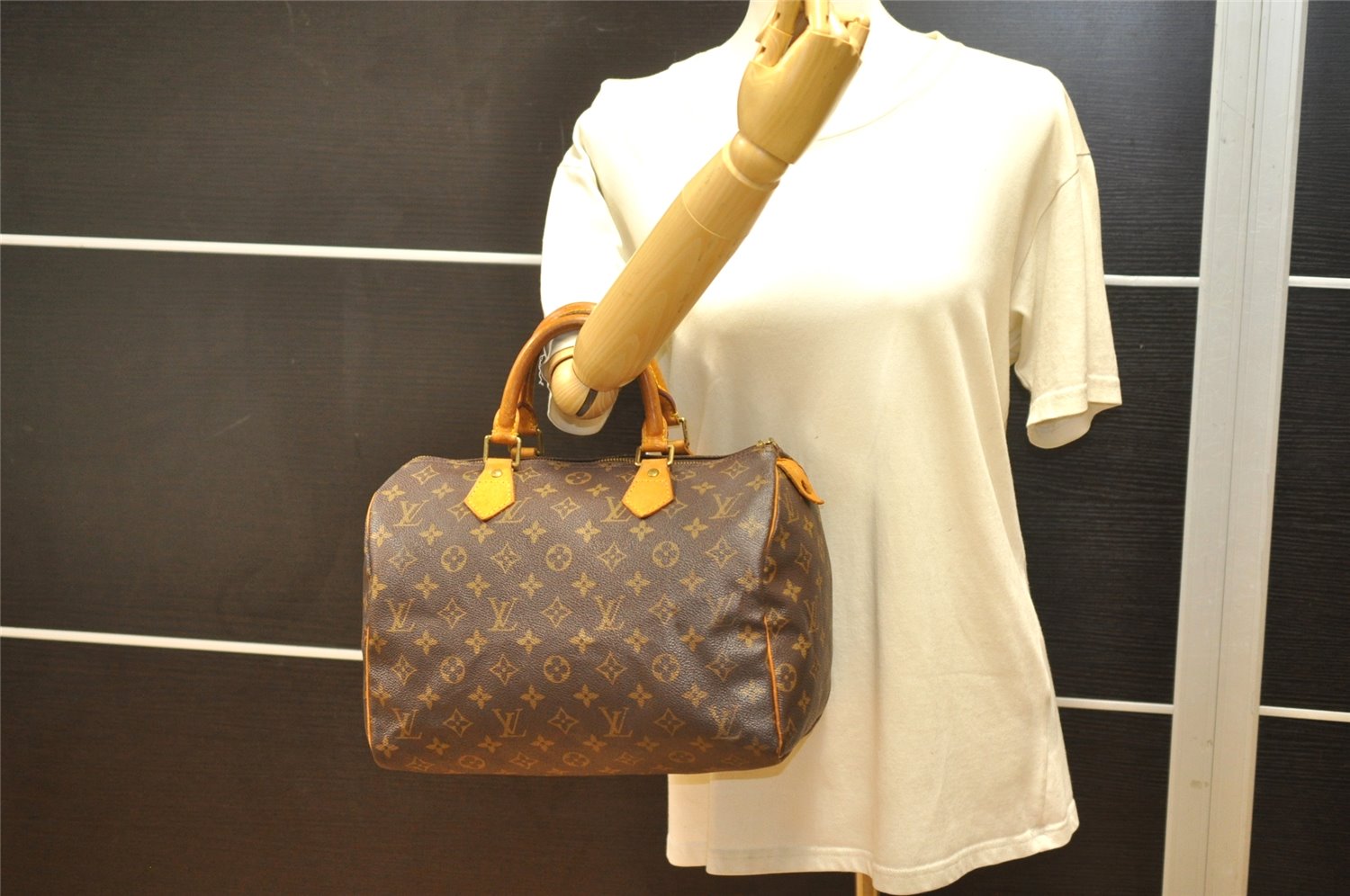 Authentic Louis Vuitton Monogram Speedy 30 Hand Boston Bag M41526 Junk 7146K