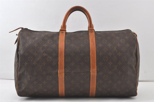 Authentic Louis Vuitton Monogram Keepall 50 Travel Boston Bag Old Model LV 7148K