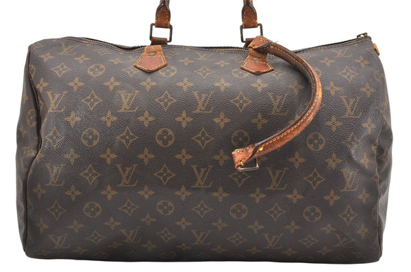 Authentic Louis Vuitton Monogram Speedy 40 Hand Boston Bag M41522 LV Junk 7151K