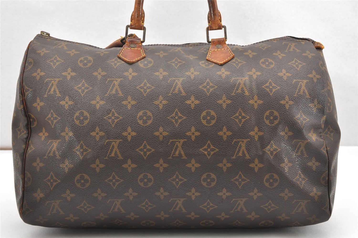 Authentic Louis Vuitton Monogram Speedy 40 Hand Boston Bag M41522 LV Junk 7151K