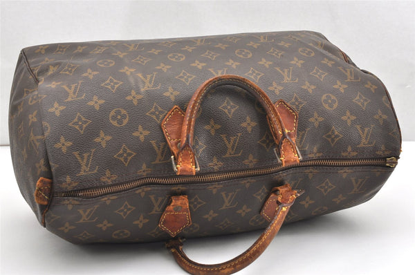 Authentic Louis Vuitton Monogram Speedy 40 Hand Boston Bag M41522 LV Junk 7151K