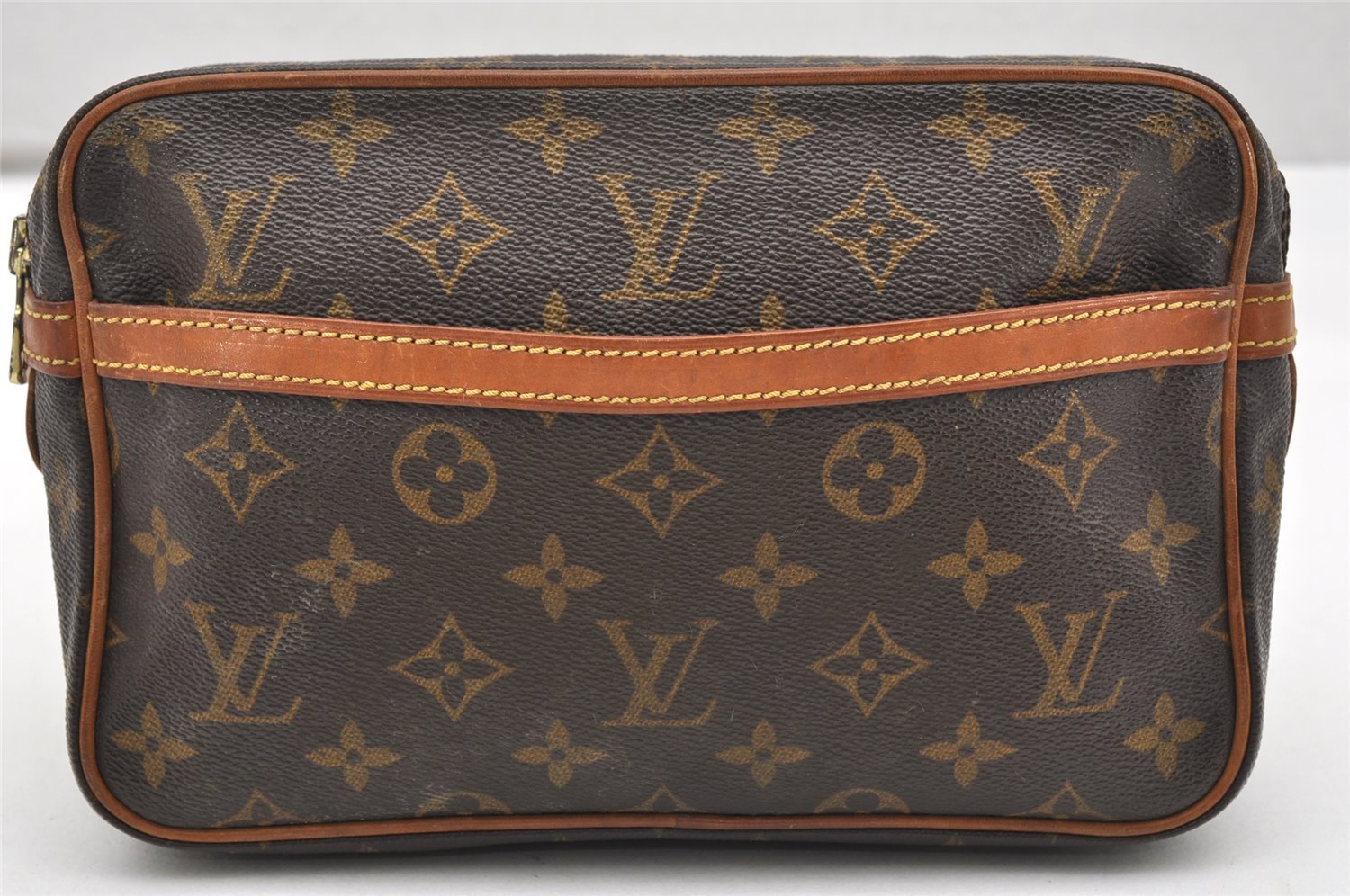 Authentic Louis Vuitton Monogram Compiegne 23 Clutch Hand Bag M51847 LV 7152K