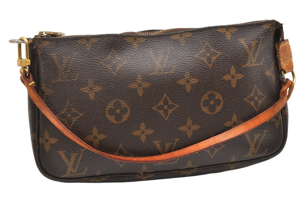 Authentic Louis Vuitton Monogram Pochette Accessoires Pouch M51980 LV 7153K