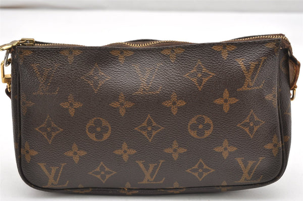 Authentic Louis Vuitton Monogram Pochette Accessoires Pouch M51980 LV 7153K