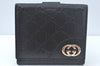 Authentic GUCCI Guccissima New Britt Wallet GG Leather 181594 Black Box 7154I