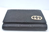 Authentic GUCCI Guccissima New Britt Wallet GG Leather 181594 Black Box 7154I