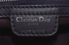 Authentic Christian Dior Cannage Nylon Leather Shoulder Hand Bag Purple CD 7154J