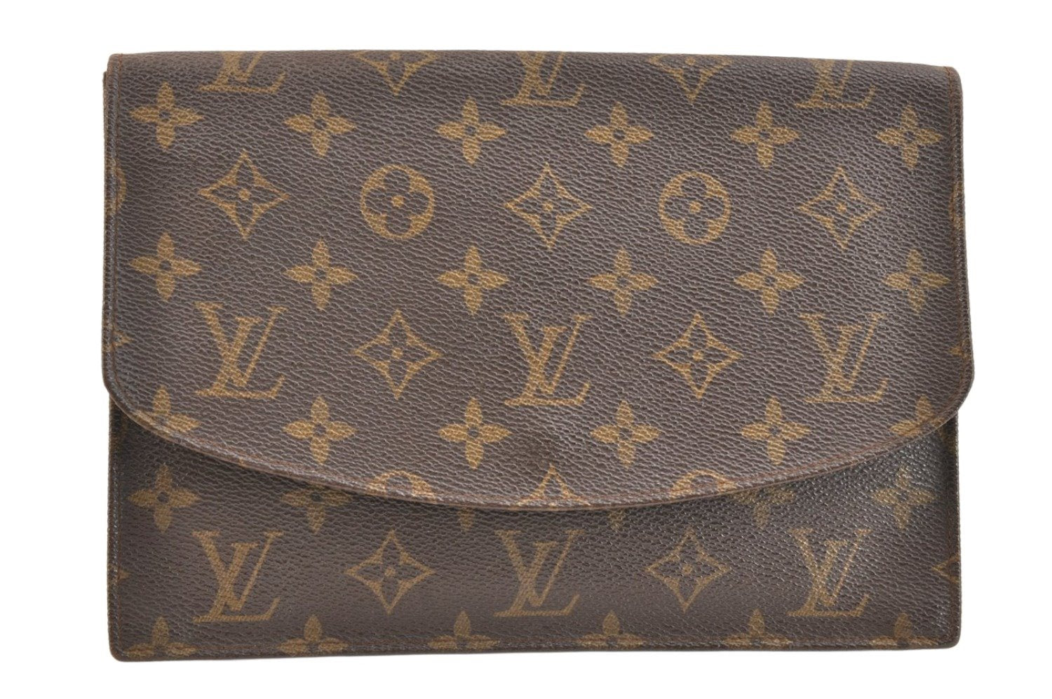 Authentic Louis Vuitton Monogram Pochette Rabat Clutch Bag Old Model LV 7154K