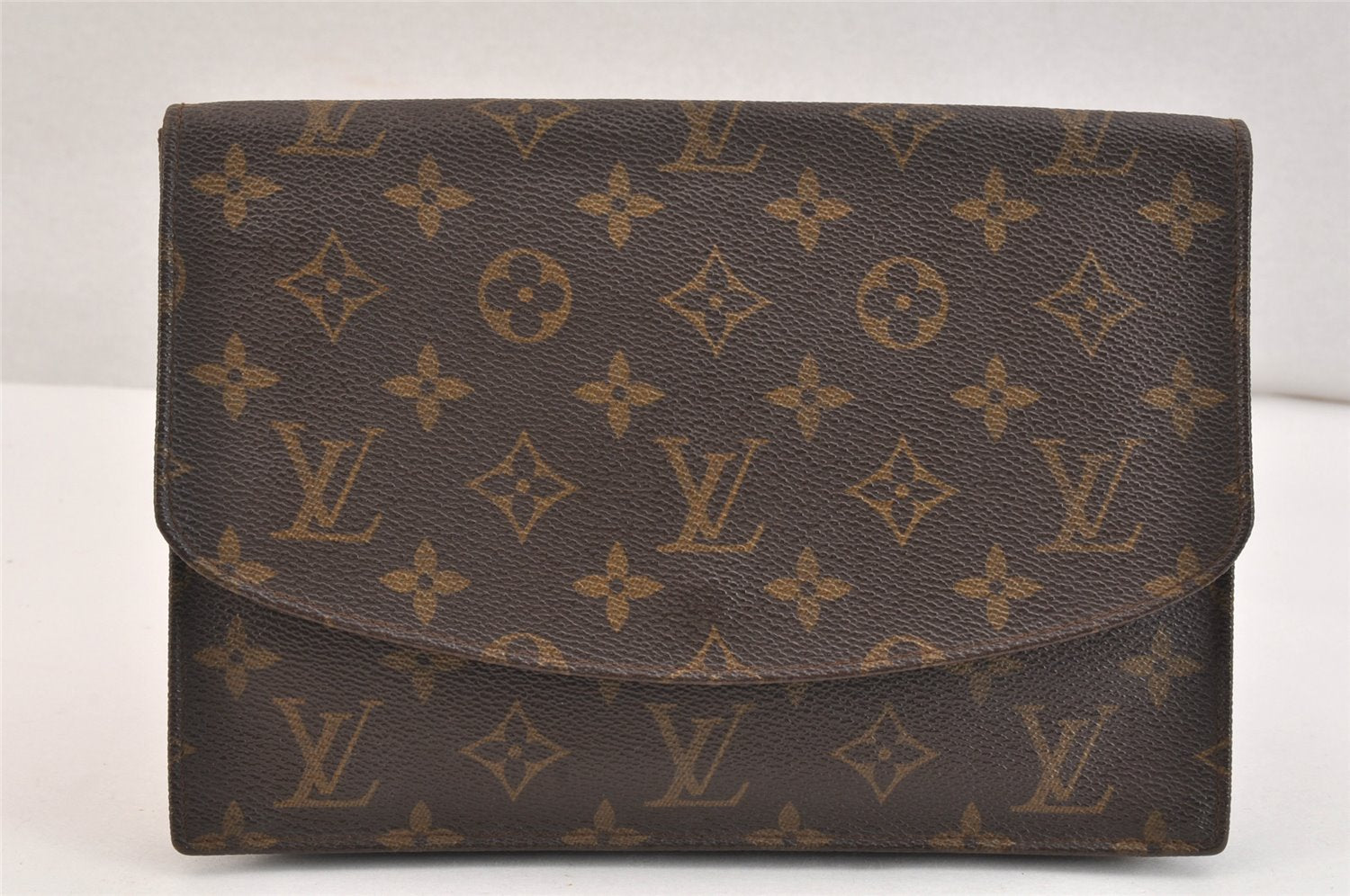 Authentic Louis Vuitton Monogram Pochette Rabat Clutch Bag Old Model LV 7154K