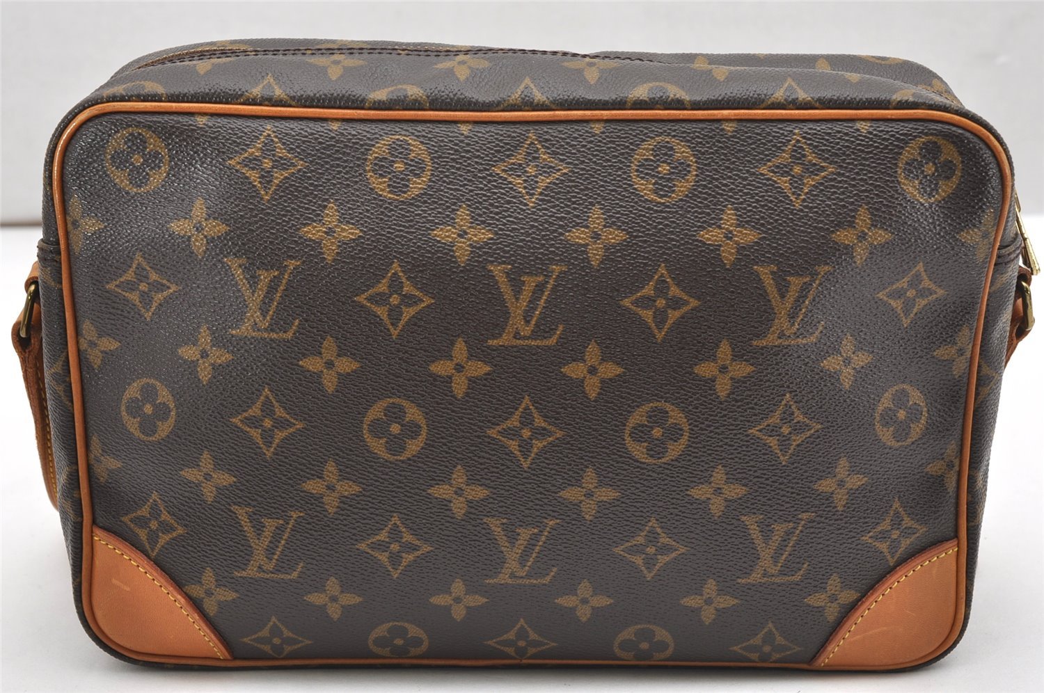 Authentic Louis Vuitton Monogram Trocadero 30 Shoulder Cross Bag M51272 LV 7155K