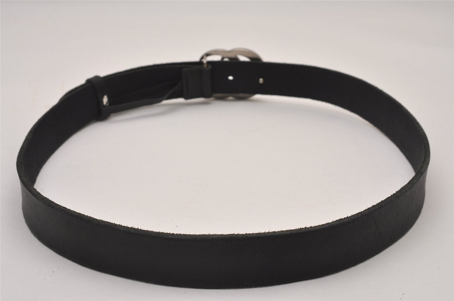 Authentic GUCCI Double G Leather Belt Size 90cm 35.4