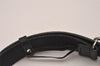 Authentic GUCCI Double G Leather Belt Size 90cm 35.4" Black 414516 Box 7157I