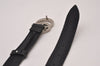 Authentic GUCCI Double G Leather Belt Size 90cm 35.4" Black 414516 Box 7157I