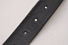 Authentic GUCCI Double G Leather Belt Size 90cm 35.4" Black 414516 Box 7157I