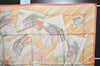 Authentic HERMES Carre 90 Scarf "FACE AU LARGE" Silk Orange Box 7159K