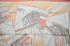 Authentic HERMES Carre 90 Scarf "FACE AU LARGE" Silk Orange Box 7159K