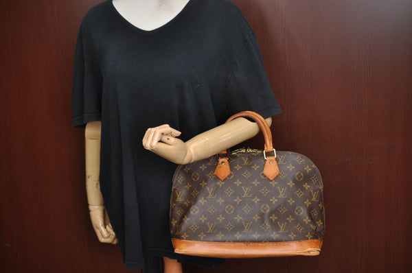 Authentic Louis Vuitton Monogram Alma Hand Bag Purse M51130 LV 7160H