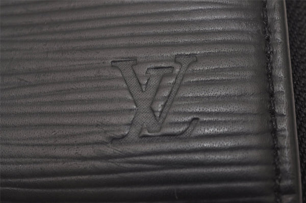 Authentic Louis Vuitton Epi Portefeuille Smart Wallet Black M64007 LV 7160I