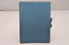 Authentic HERMES Agenda Globe Trotter Notebook Cover Leather Blue Box 7161I