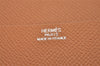 Authentic HERMES Agenda Globe Trotter Notebook Cover Leather Blue Box 7161I