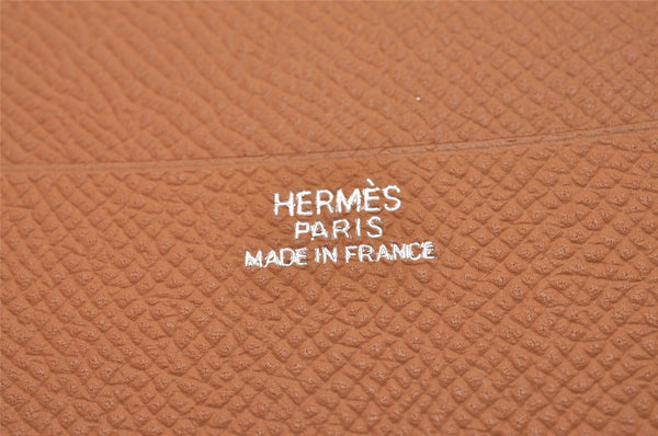 Authentic HERMES Agenda Globe Trotter Notebook Cover Leather Blue Box 7161I