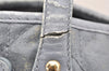 Authentic Christian Dior Panarea Cannage Tote Bag PVC Leather Blue Gray 7161K