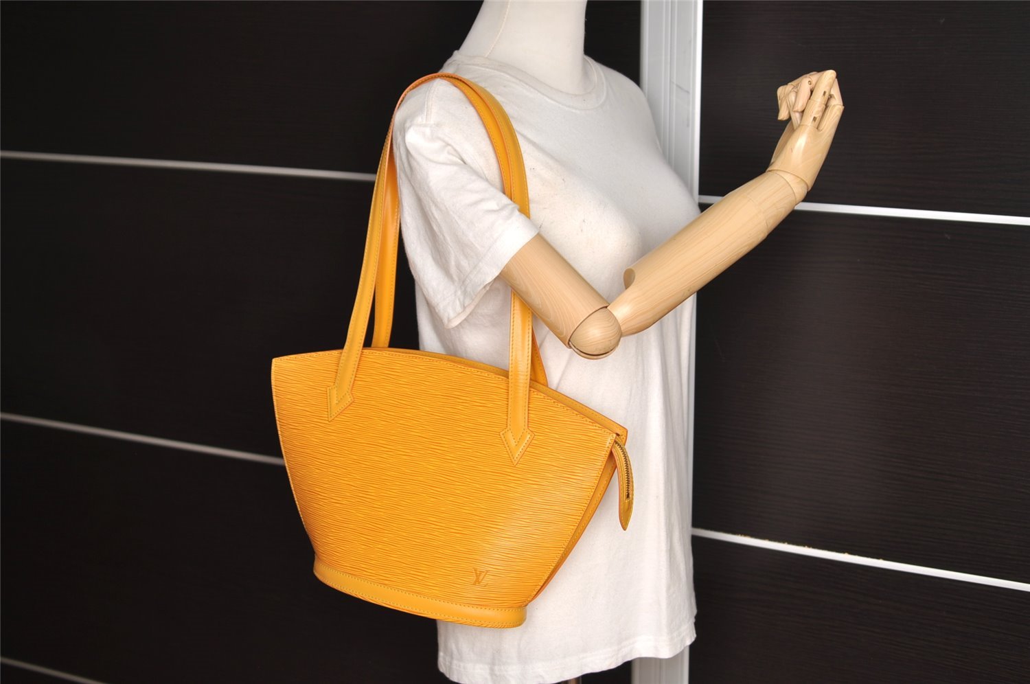 Louis Vuitton Epi Saint Jacques Poignet Long Shoulder Bag Yellow M52339 LV 7162I