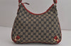 Authentic GUCCI Abbey Shoulder Hand Bag GG Canvas Leather 130738 Navy 7163J
