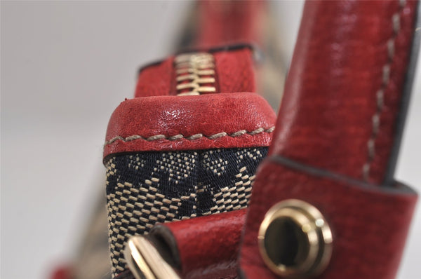 Authentic GUCCI Abbey Shoulder Hand Bag GG Canvas Leather 130738 Navy 7163J