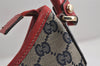 Authentic GUCCI Abbey Shoulder Hand Bag GG Canvas Leather 130738 Navy 7163J