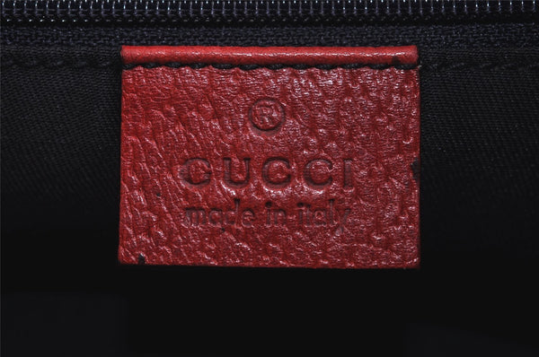 Authentic GUCCI Abbey Shoulder Hand Bag GG Canvas Leather 130738 Navy 7163J