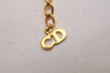 Authentic Christian Dior Gold Tone Chain Pendant Necklace CD 7166I