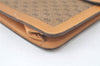 Authentic GUCCI Vintage Micro GG PVC Leather Clutch Hand Bag Purse Brown 7168K