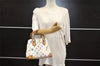Auth Louis Vuitton Monogram Multicolor Audra Tote Hand Bag White M40047 LV 7170I