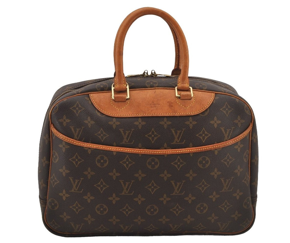 Authentic Louis Vuitton Monogram Deauville Hand Bag M47270 LV 7170J